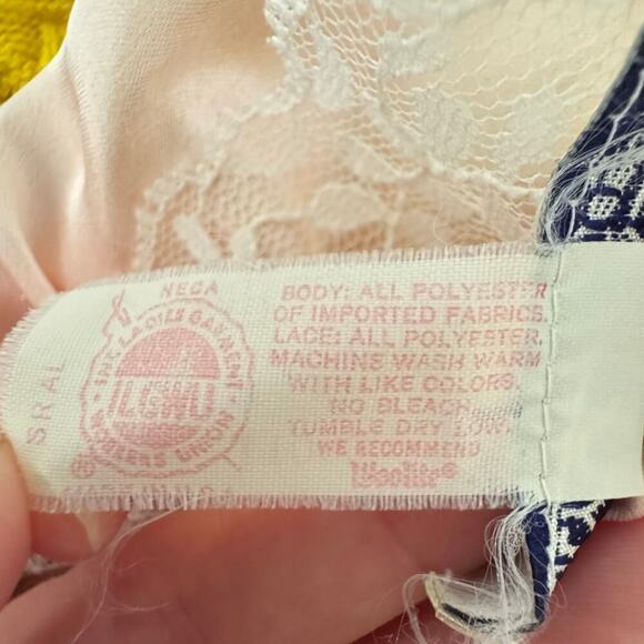 Vtg Lily of France Womens Lingerie Sz M Pink Lace Coquette Romantic Satin Teddy - Picture 10 of 10